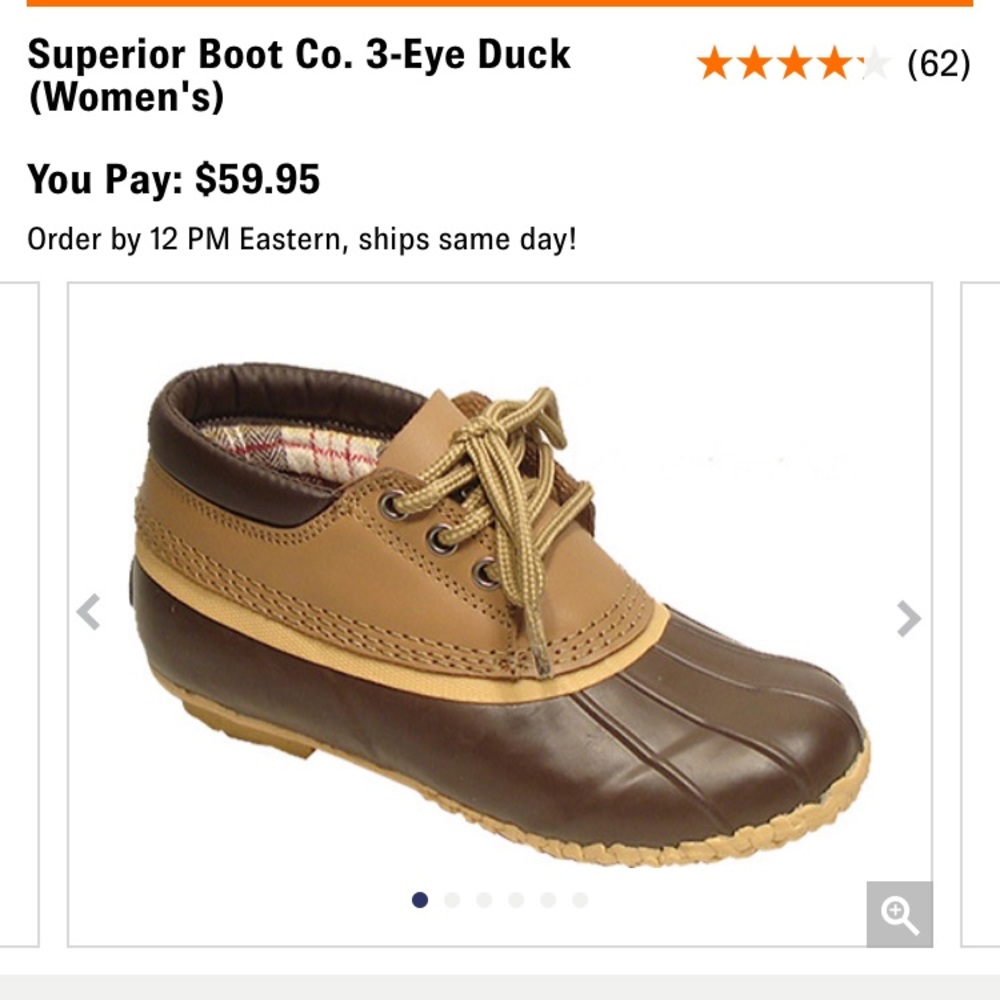 Superior Boot Co. -women’s duck boot size 8